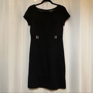 White House Black Market Short Sleeve Black Dress